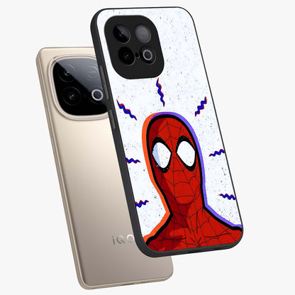 Omg Spiderman Glass Case displayed in angled mockup highlighting dynamic hero illustration with action comic aesthetic.