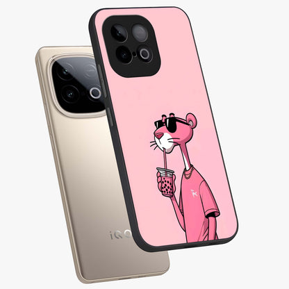 Pink Panther Glass Case displayed in angled mockup highlighting playful cartoon character design with vibrant pink aesthetic.