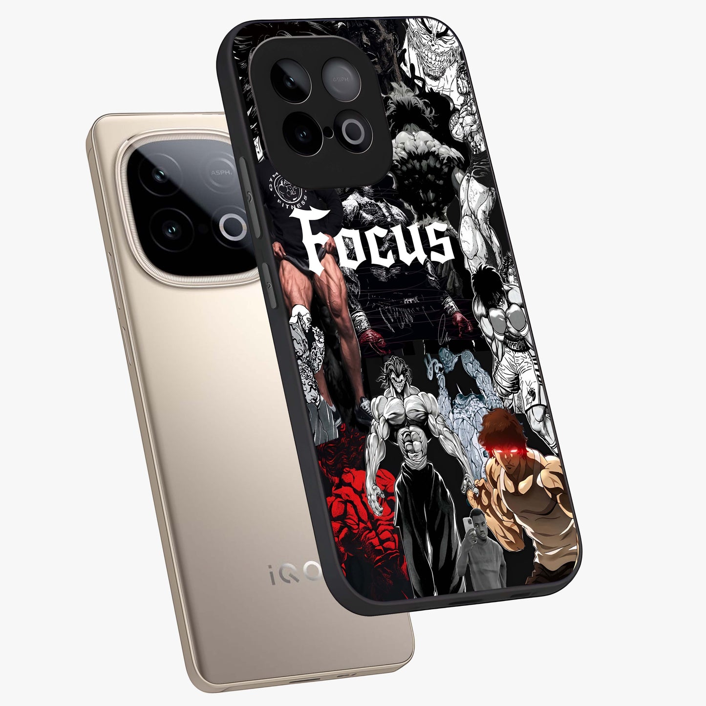 Relentless Power Focus Glass Case displayed in angled mockup highlighting bold statement design with modern aesthetic style.