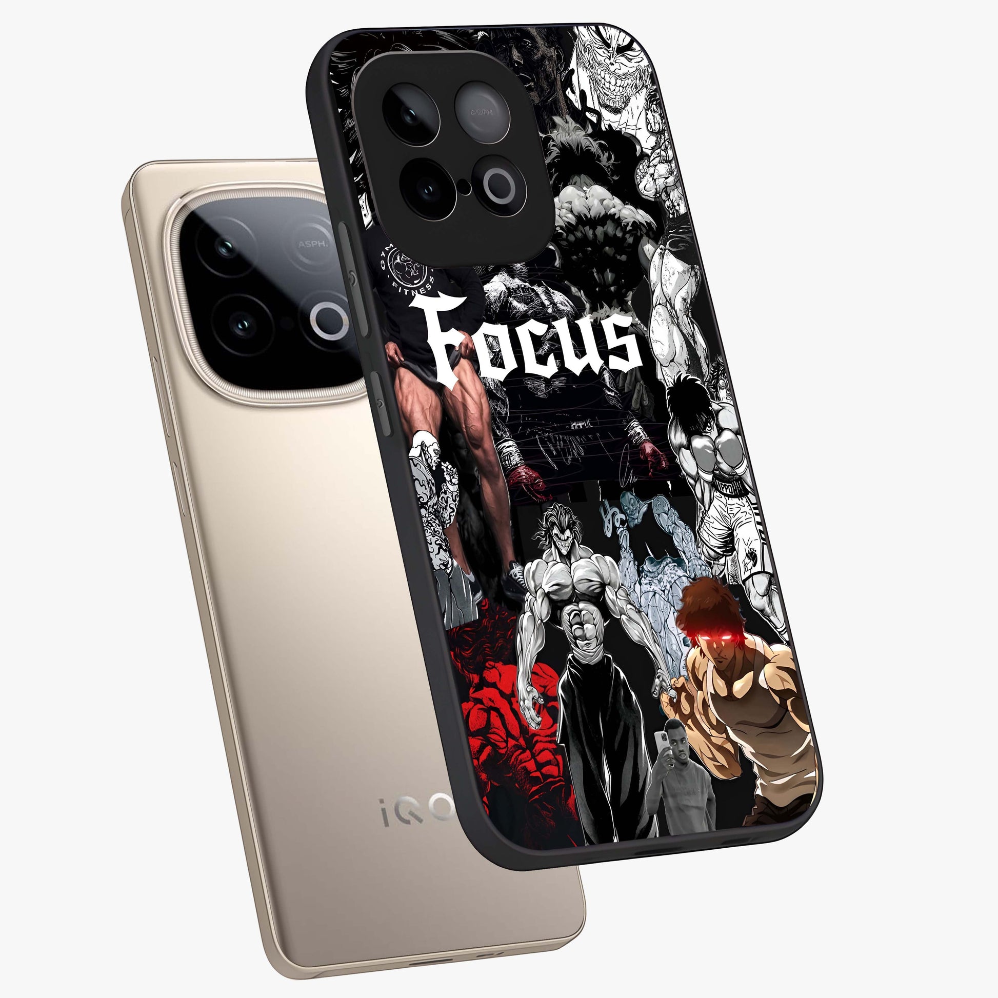 Relentless Power Focus Glass Case displayed in angled mockup highlighting bold statement design with modern aesthetic style.