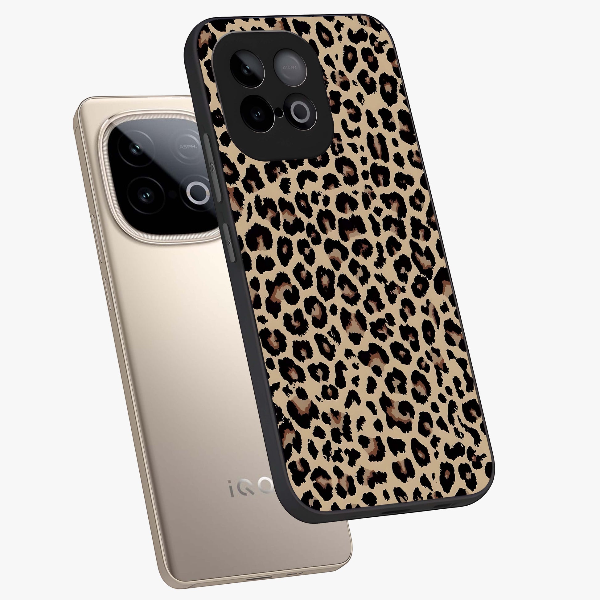 Savage Chic Pattern Glass Case displayed in angled mockup highlighting bold fashion inspired design with chic aesthetic.
