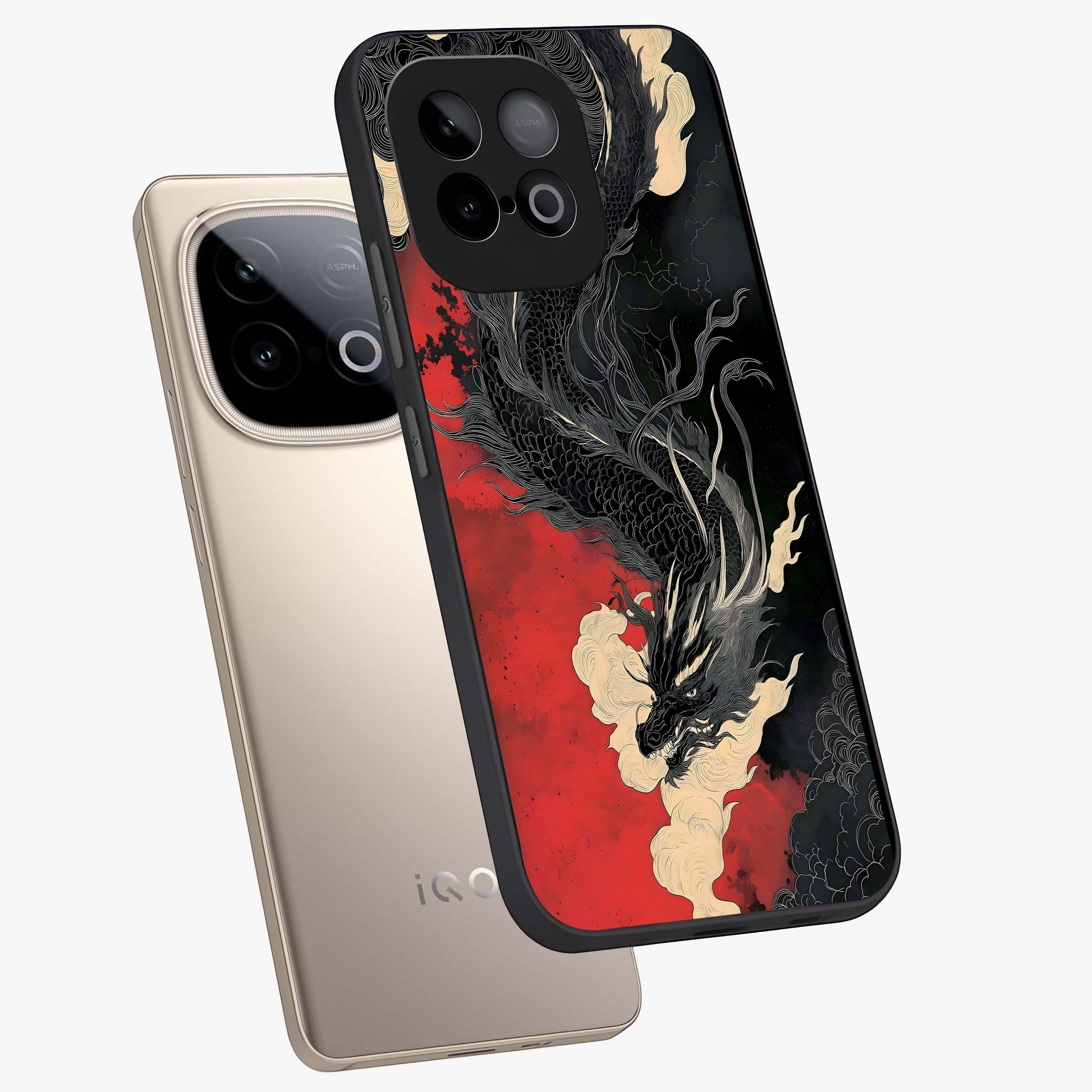 Shadow Dragon Fury Glass Case displayed in angled mockup highlighting powerful dragon illustration with dark fantasy aesthetic.