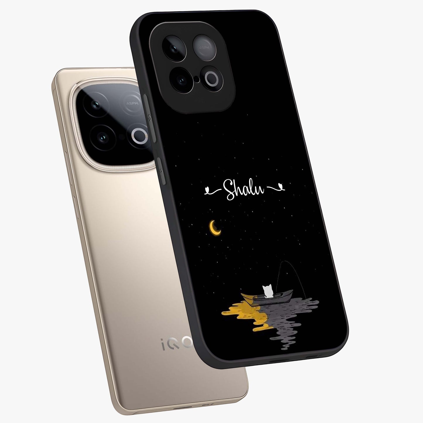 Silent Night Row Glass Case displayed in angled mockup highlighting peaceful evening design with dreamy night aesthetic.