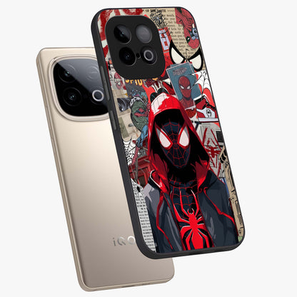Spider Collage Street Glass Case displayed in angled mockup highlighting dynamic street style collage design with comic aesthetic.