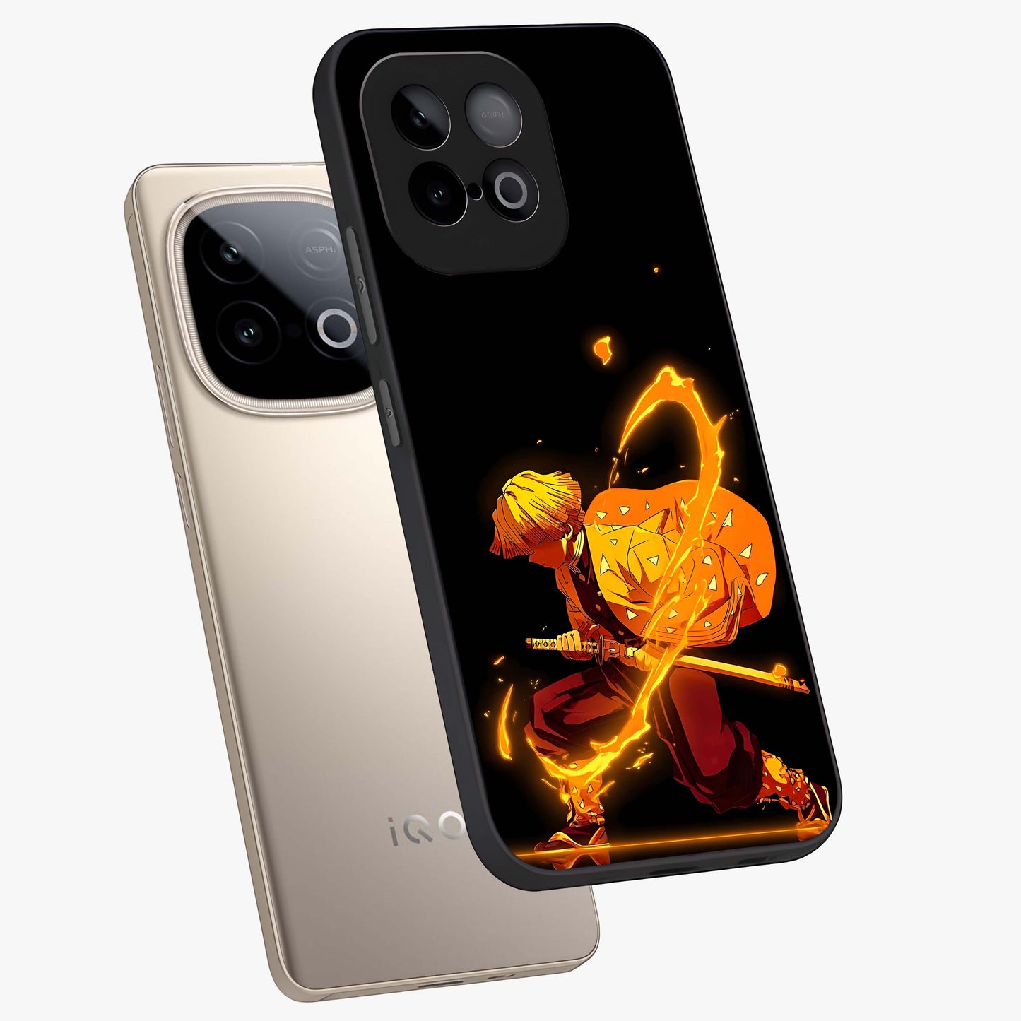 Thunder Flame Execution Glass Case displayed in angled mockup highlighting dramatic fire themed design with intense fantasy aesthetic.