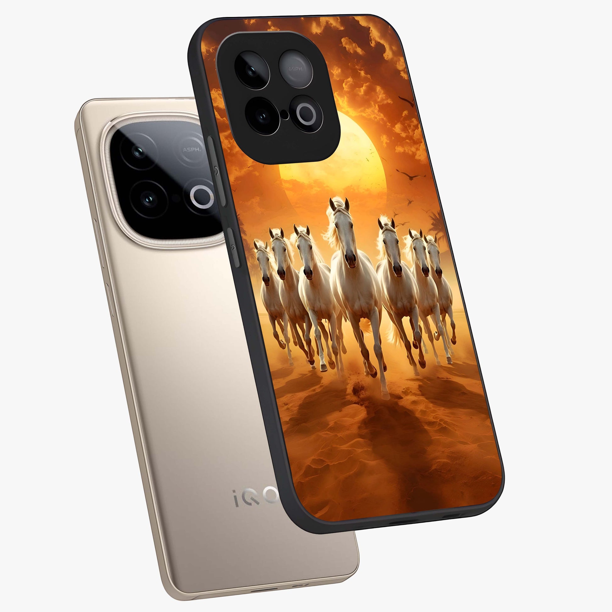 Wild Sunset Majesty Glass Case displayed in angled mockup highlighting vibrant sunset sky design with scenic aesthetic.