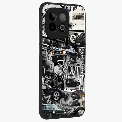 Aesthetic Dark Love Glass Case upright view showcasing dramatic romantic artwork with modern aesthetic style.