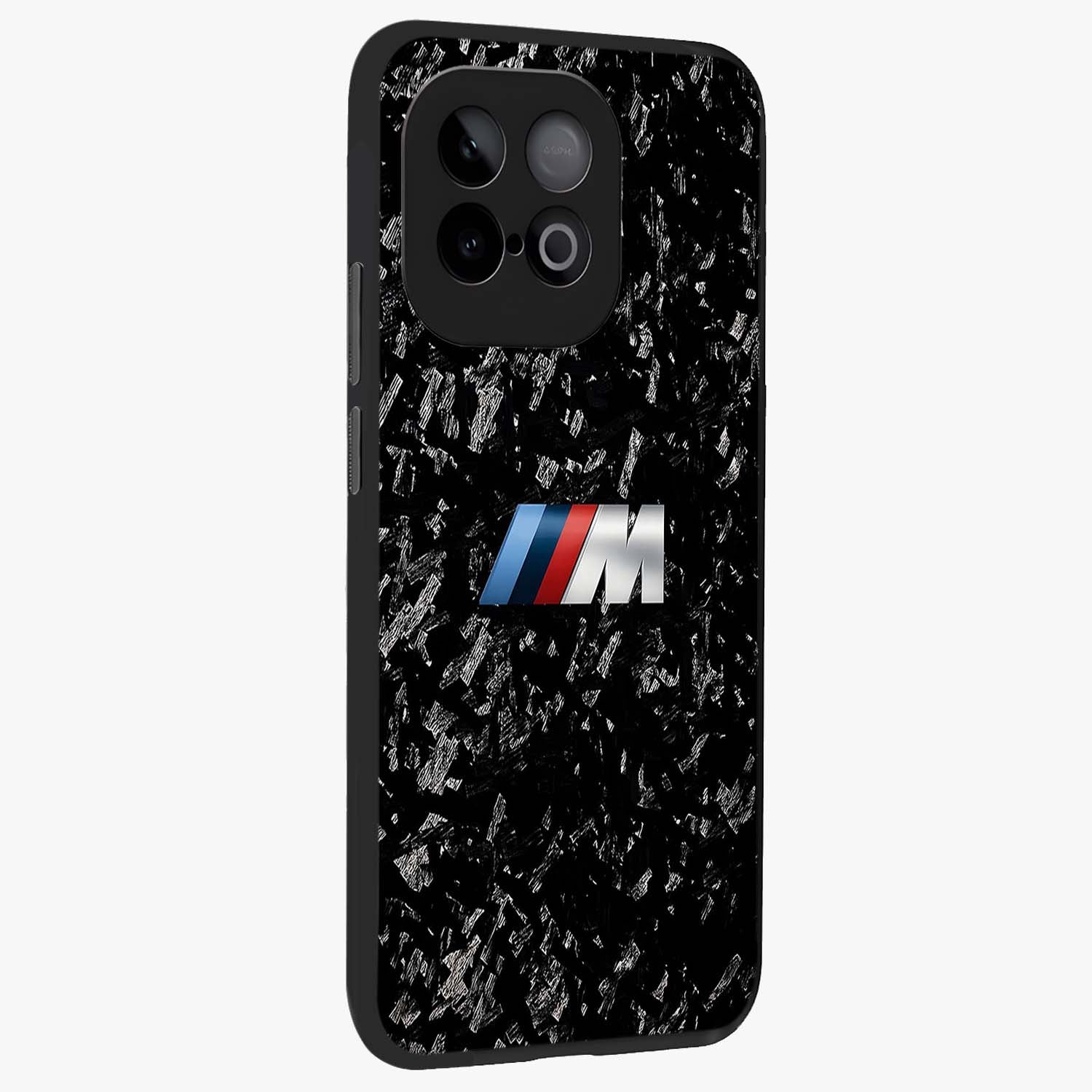 Carbon Speed Mark Glass Case upright view showcasing modern carbon speed graphic with bold automotive theme.