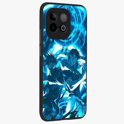 Cursed Energy Clash Glass Case upright view showcasing dramatic clash artwork with bold supernatural theme.