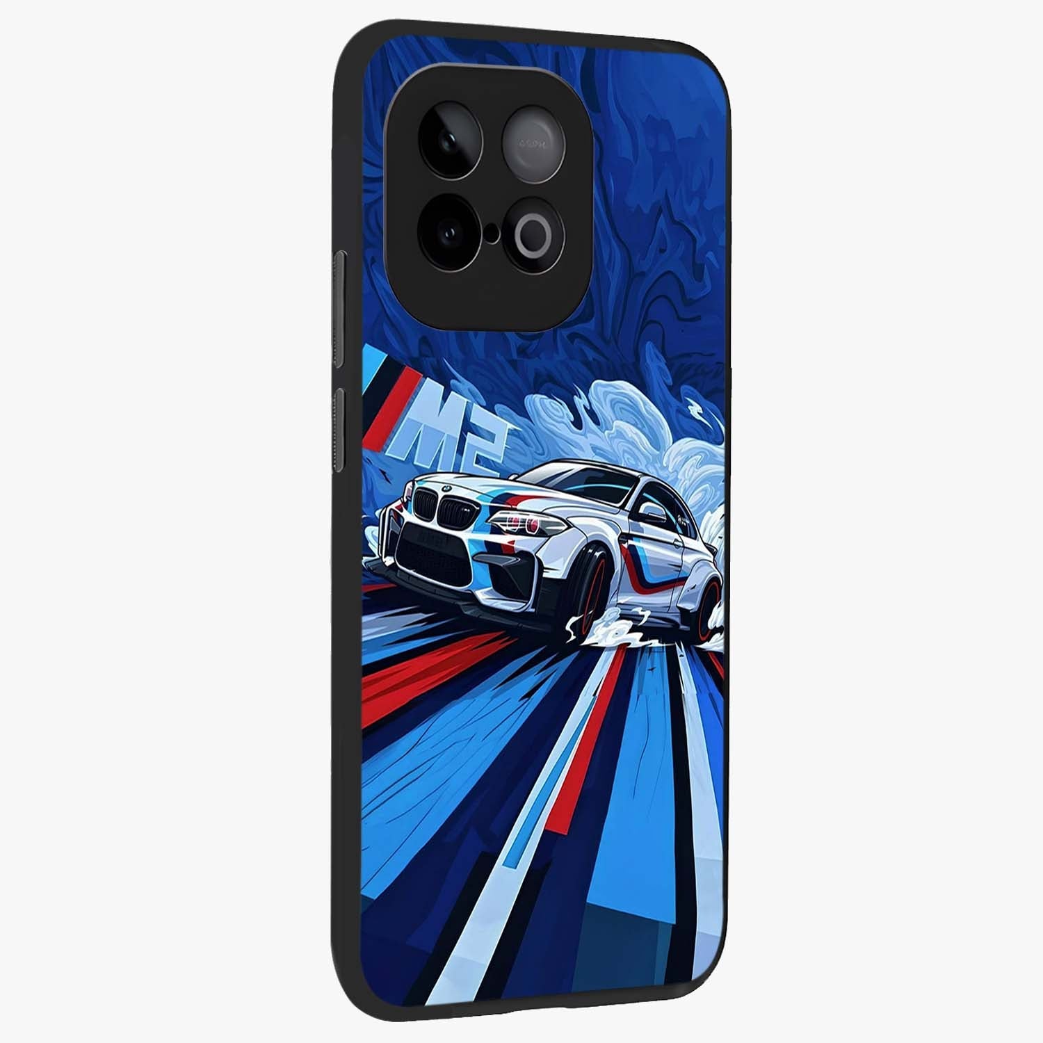 Drift Power Rush Glass Case upright view showcasing high speed racing artwork with bold automotive theme.