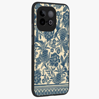 Heirloom Wild Bloom Glass Case upright view showcasing delicate wildflower artwork with timeless floral theme.