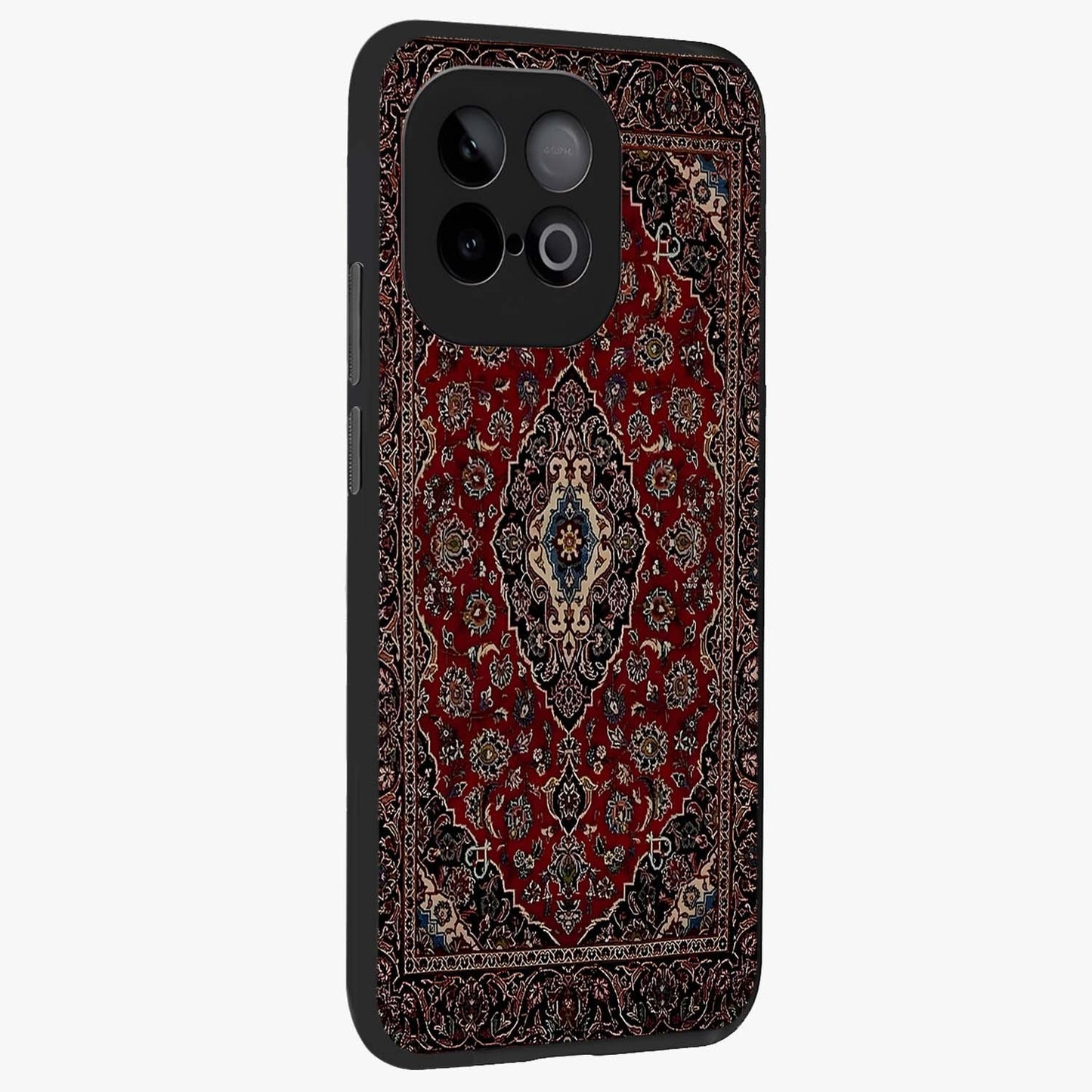 Heritage Carpet Royale Glass Case upright view showcasing detailed ornamental artwork with luxurious traditional theme.