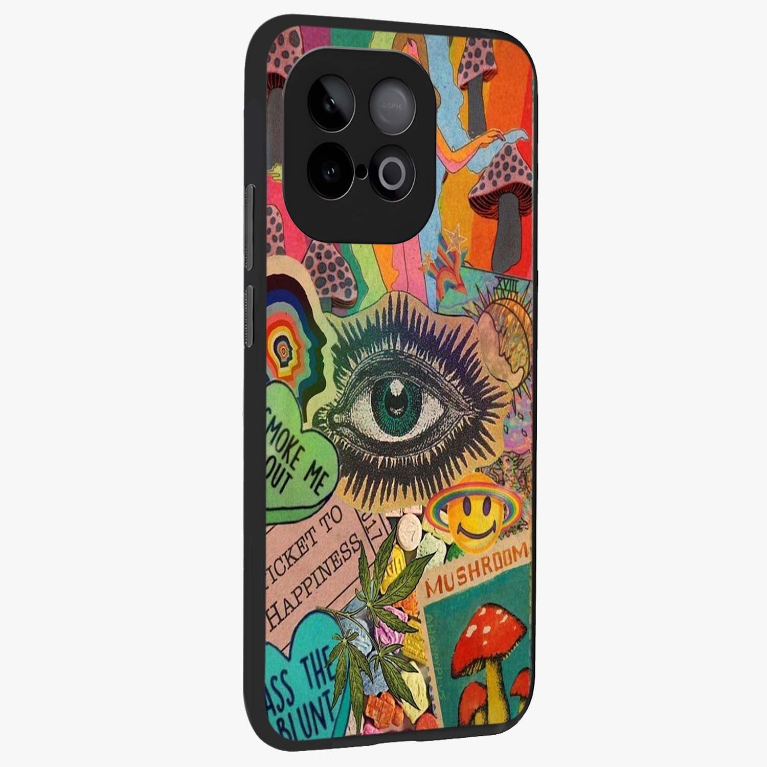 Mystic Eye Wonderland Glass Case upright view showcasing symbolic eye artwork with mysterious fantasy theme.