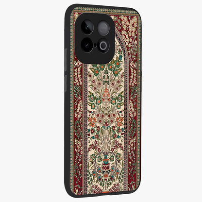 Persian Inspired Glass Case upright view showcasing decorative Persian artwork with rich heritage theme.