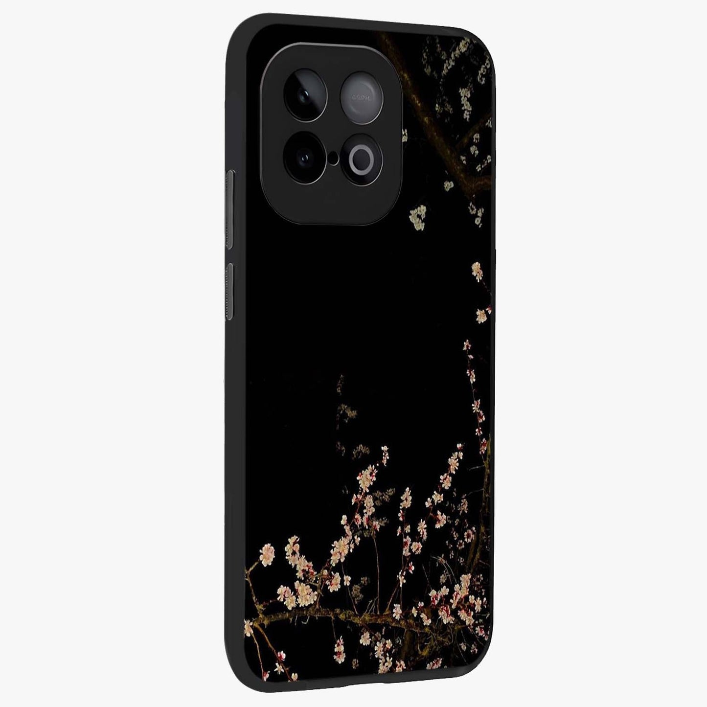 Petal Moon Light With Custom Name Glass Case upright view showcasing elegant floral moon artwork with personalized aesthetic.