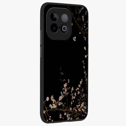 Petal Moon Light With Custom Name Glass Case upright view showcasing elegant floral moon artwork with personalized aesthetic.