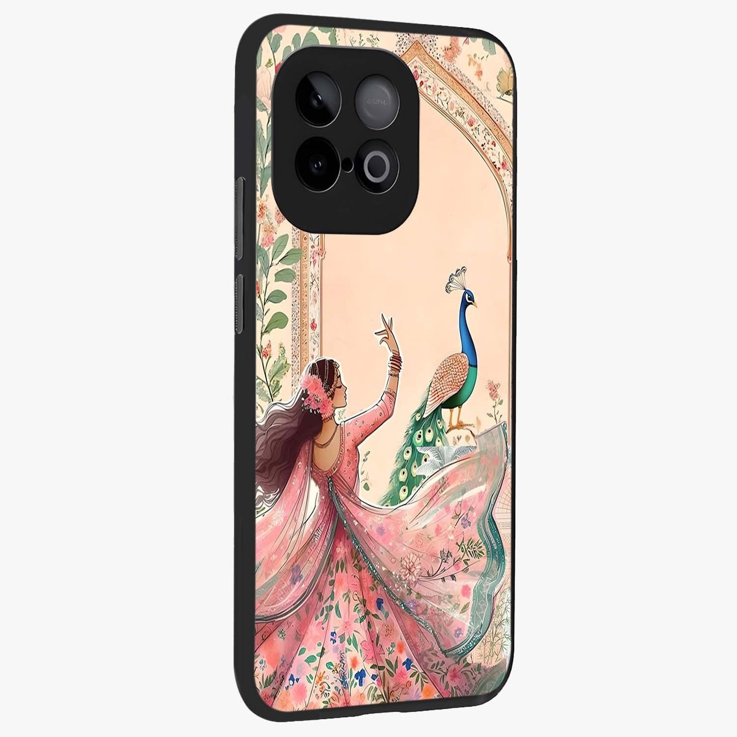 Royal Grace Muse Glass Case upright view showcasing stylish artistic artwork with sophisticated royal theme.