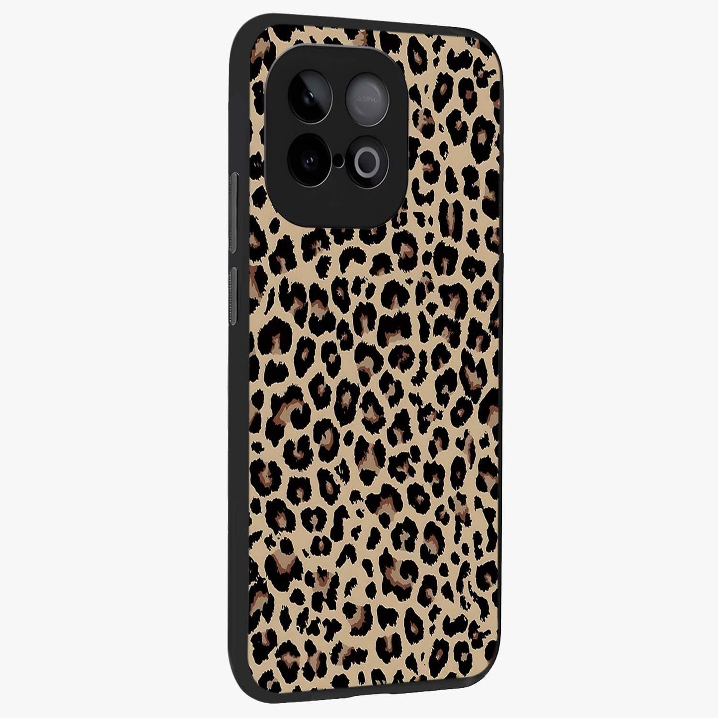 Savage Chic Pattern Glass Case upright view showcasing trendy decorative artwork with edgy fashion theme.