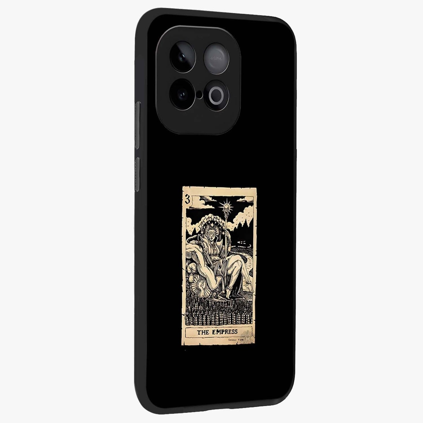 The Empress Glass Case upright view showcasing powerful empress themed artwork with luxurious artistic theme.