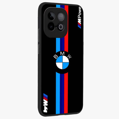 Turbo BMW Beast Glass Case upright view showcasing powerful car artwork with modern motorsport theme.