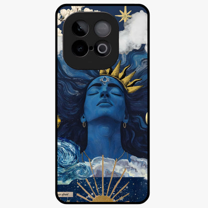 Aesthetic Lord Shiva Glass Case showing flat back view with divine Shiva artwork and glossy glass finish.