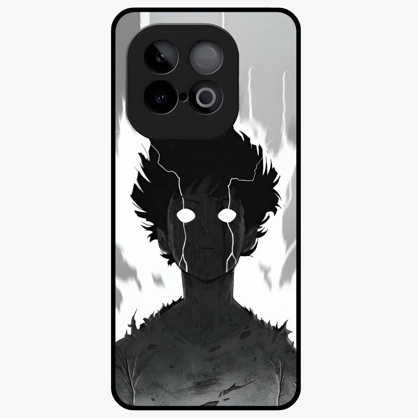 Awakened Inner Rage Glass Case showing flat back view with intense artistic artwork and glossy glass finish.