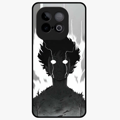 Awakened Inner Rage Glass Case showing flat back view with intense artistic artwork and glossy glass finish.