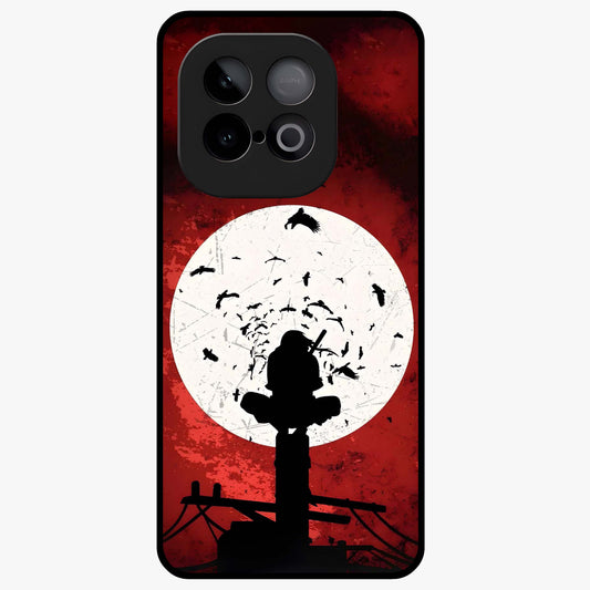 Itachi Limited Edition Naruto Anime Glass Case showing flat back view with iconic anime character artwork and glossy glass finish.