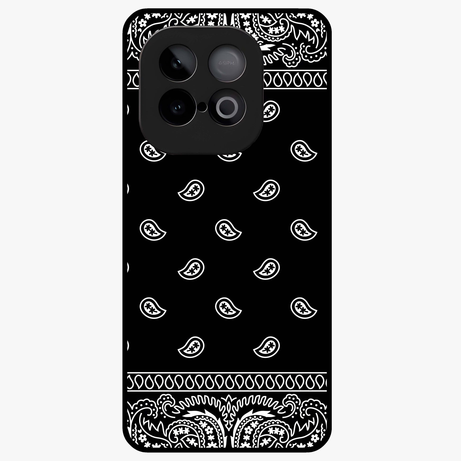 Retro Rebel Threads Glass Case showing flat back view with vintage street style artwork and glossy glass finish.