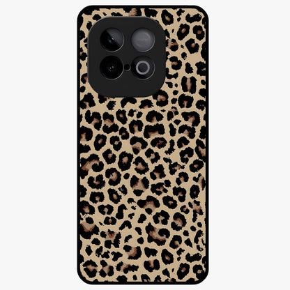 Savage Chic Pattern Glass Case showing flat back view with stylish patterned artwork and glossy glass finish.
