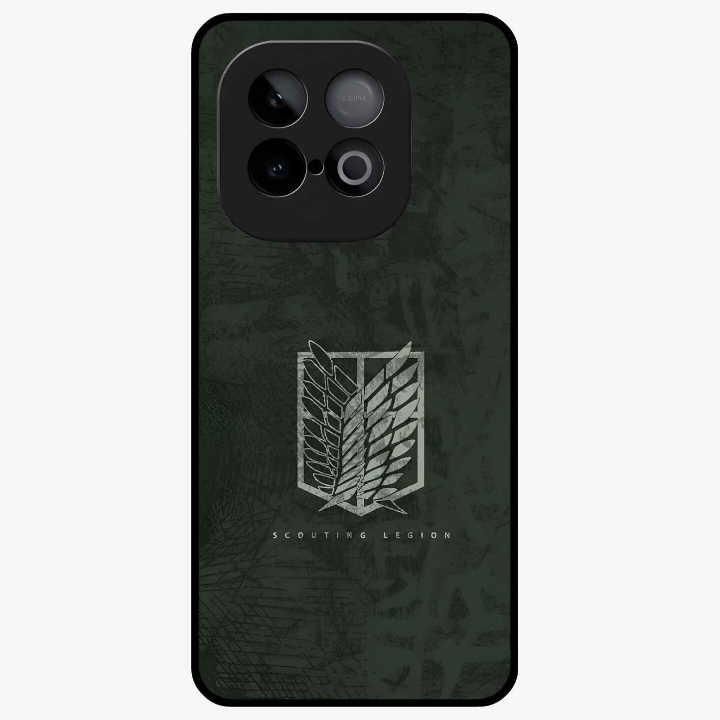 Wings Of Freedom Glass Case showing flat back view with symbolic wings artwork and glossy glass finish.