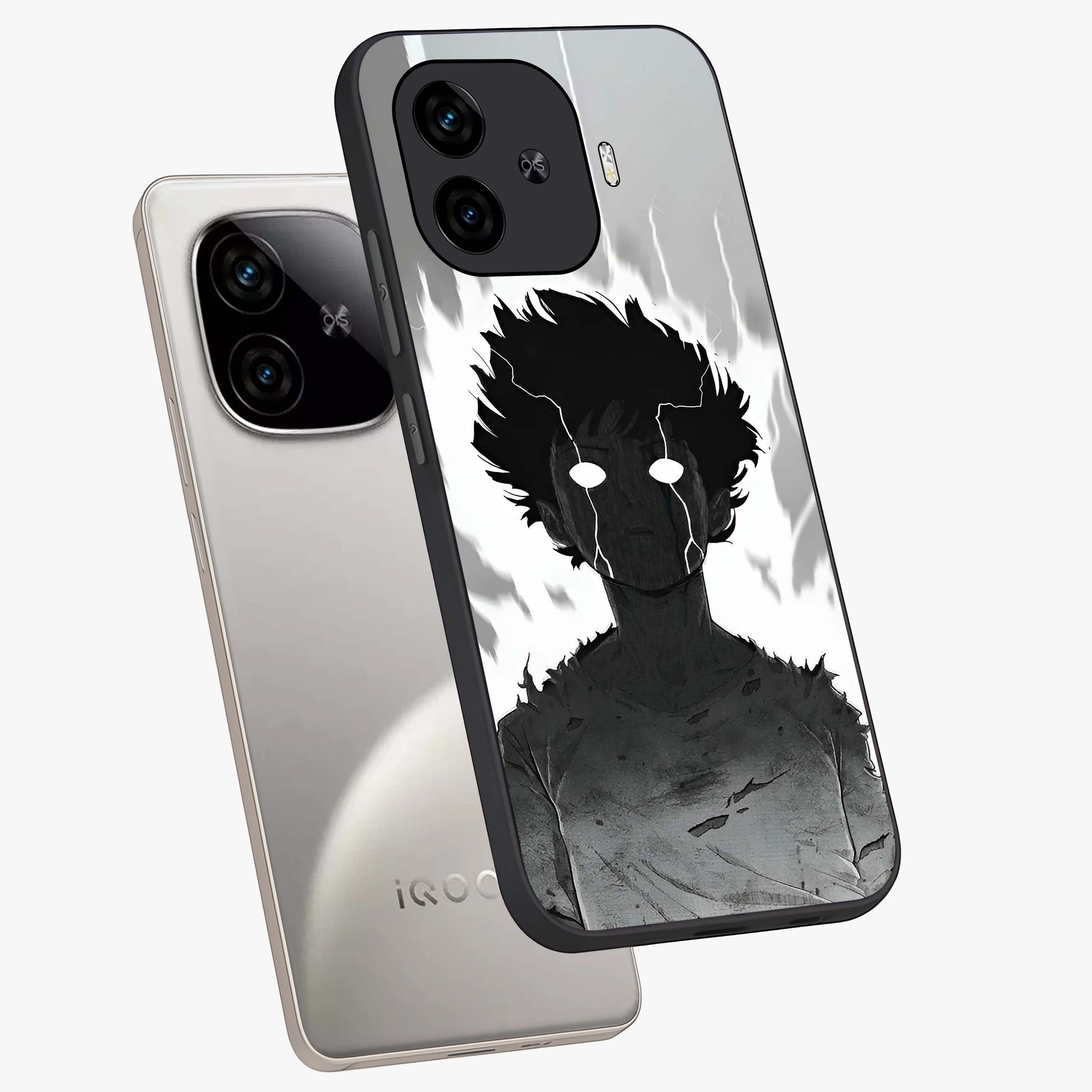 Awakened Inner Rage Glass Case displayed in angled mockup highlighting powerful graphic design and bold artistic theme.