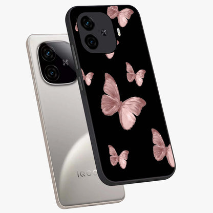 Butterfly Pattern Glass Case displayed in angled mockup highlighting delicate butterfly design and aesthetic pattern style.