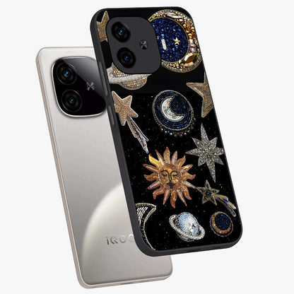 Celestial Gem Constellations Glass Case displayed in angled mockup highlighting gemstone inspired constellation design.