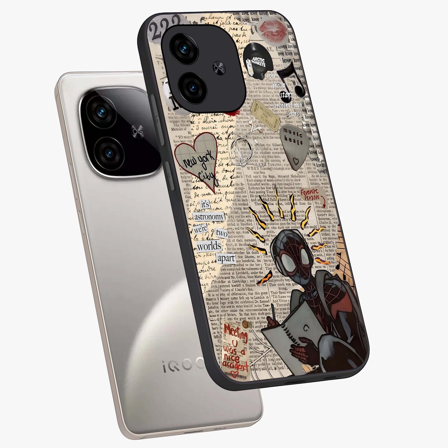 City Dream Sketch Glass Case displayed in angled mockup highlighting minimal city illustration with aesthetic sketch style.
