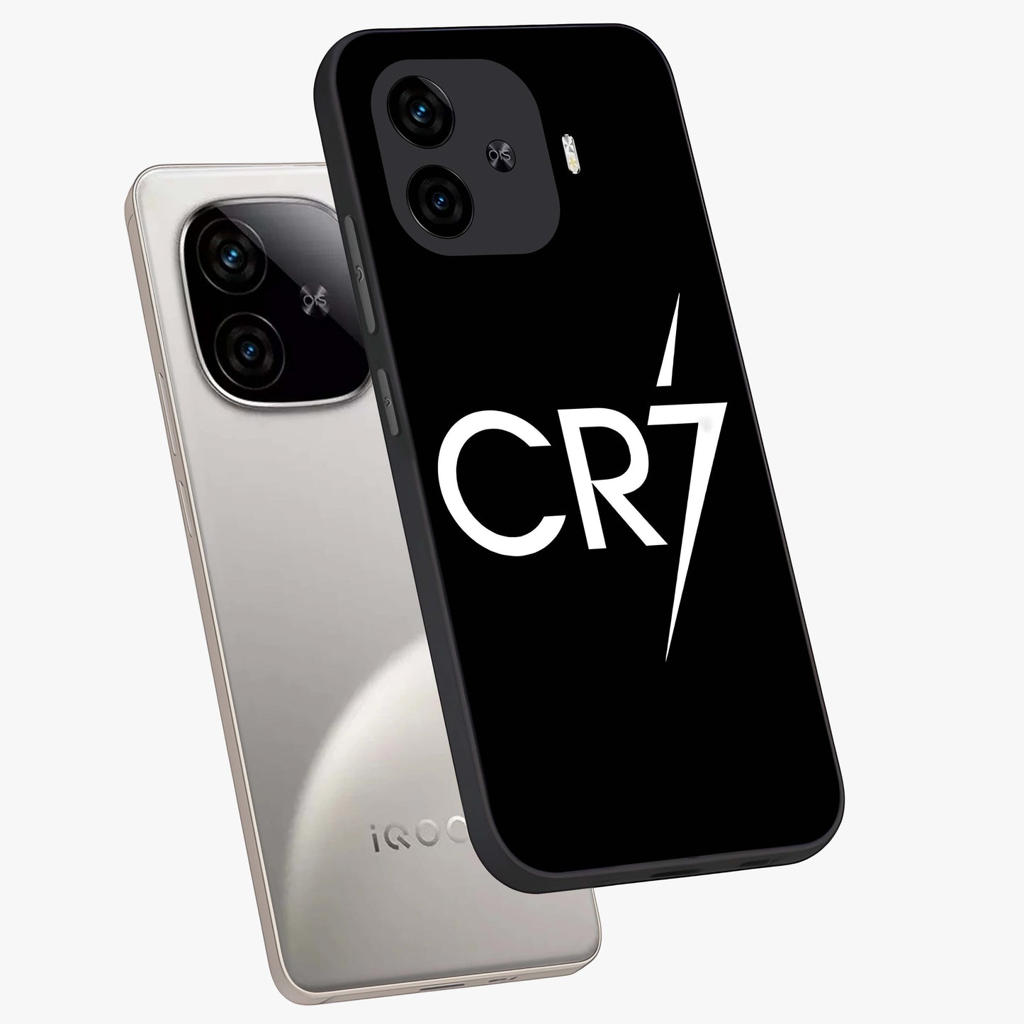 Cr7 Elite Strike Glass Case displayed in angled mockup highlighting powerful sports graphic with bold athletic theme.