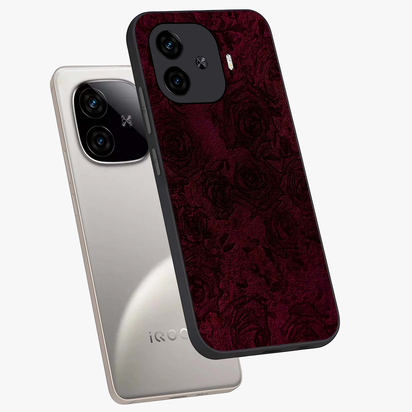 Crimson Fade Flow Glass Case displayed in angled mockup highlighting smooth gradient design with modern aesthetic style.