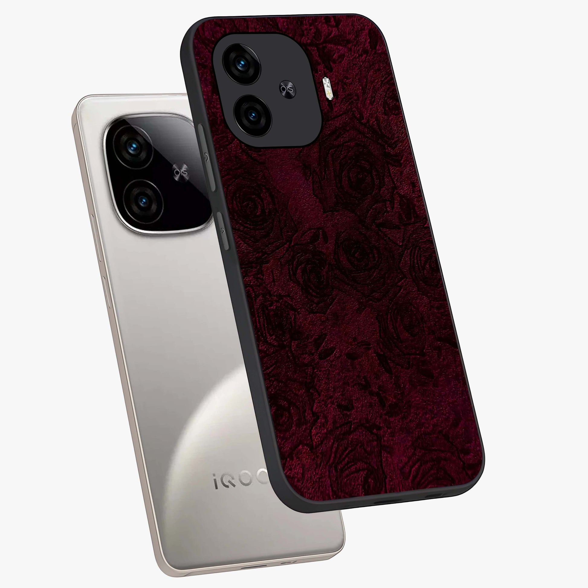 Crimson Fade Flow Glass Case displayed in angled mockup highlighting smooth gradient design with modern aesthetic style.