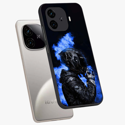 Cyber Sentinel Protocol Glass Case displayed in angled mockup highlighting digital cyber design with sci-fi aesthetic style.
