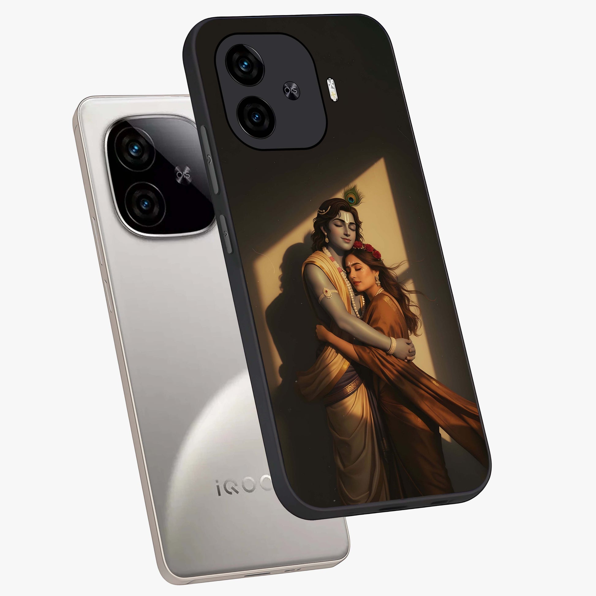 Divine Eternal Love Glass Case displayed in angled mockup highlighting elegant divine inspired design with peaceful aesthetic.