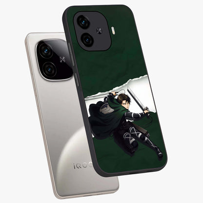 Emerald War Vanguard Glass Case displayed in angled mockup highlighting intense battle inspired design with emerald tone aesthetic.