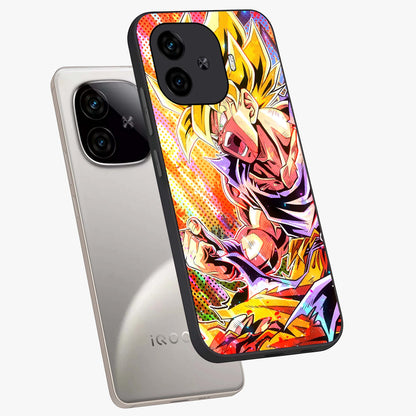 Firing Goku Glass Case displayed in angled mockup highlighting dynamic anime character design with action aesthetic.