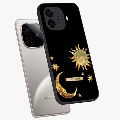 Gold Sun Blush Glass Case displayed in angled mockup highlighting radiant sun design with warm golden aesthetic.