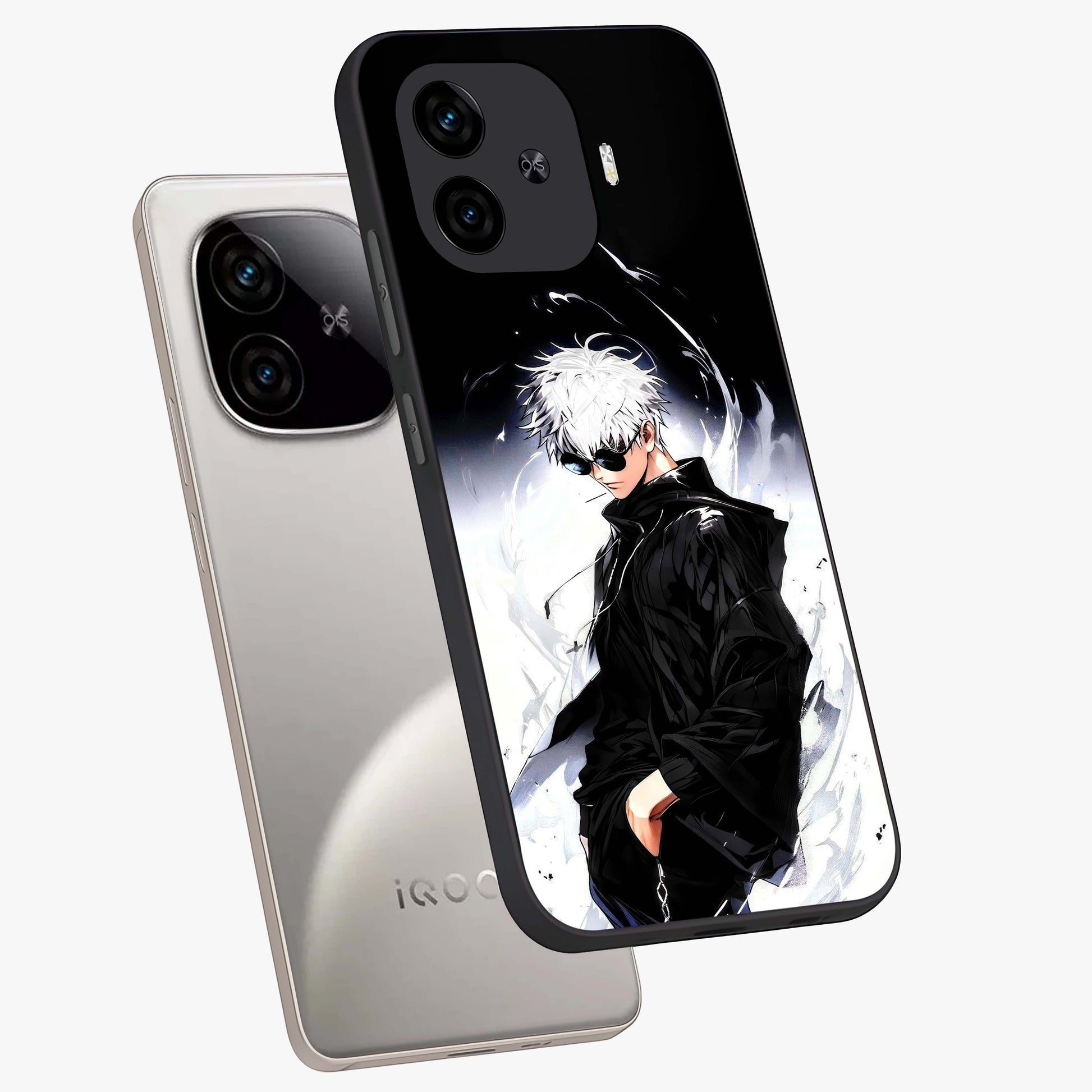 Limitless Shadow King Glass Case displayed in angled mockup highlighting dramatic dark hero design with intense aesthetic.