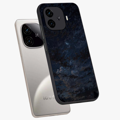 Lunar Veil Silence Glass Case displayed in angled mockup highlighting soft lunar design with peaceful celestial aesthetic.