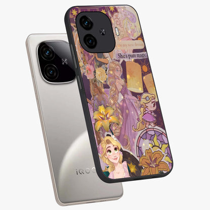 Magical Tangled Dream Glass Case displayed in angled mockup highlighting whimsical fantasy design with magical aesthetic.