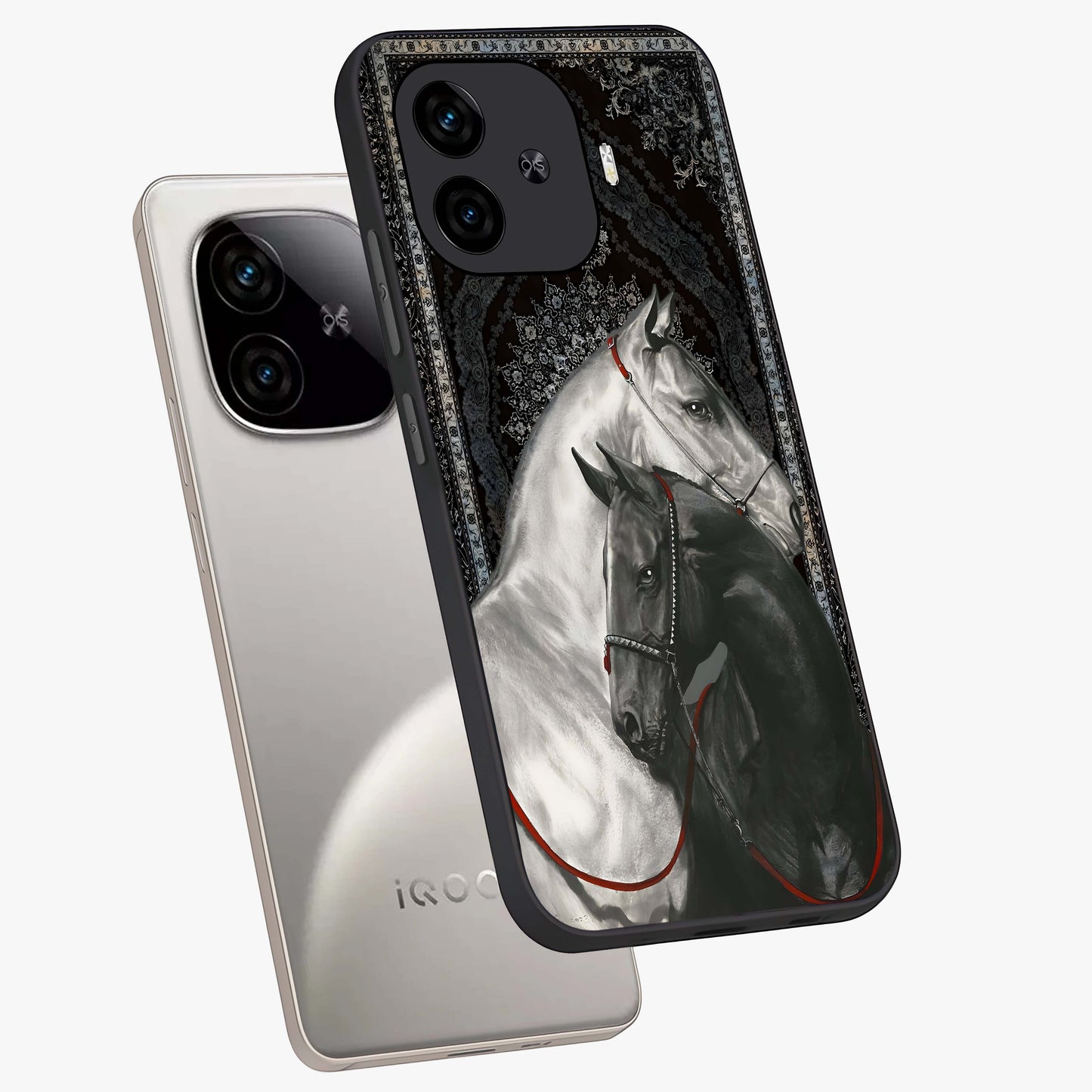 Majestic Ride Legacy Glass Case displayed in angled mockup highlighting sleek vehicle design with bold racing aesthetic.