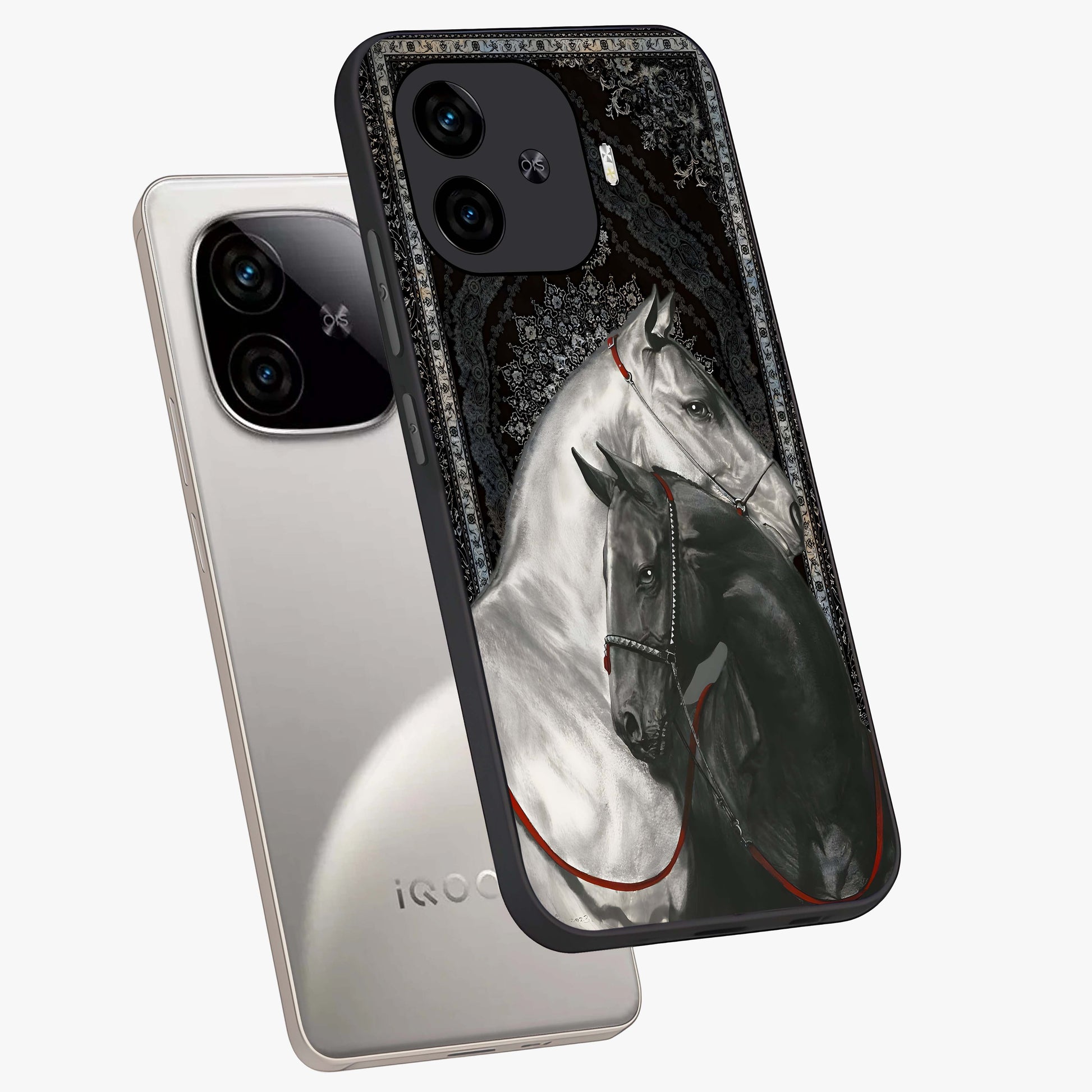 Majestic Ride Legacy Glass Case displayed in angled mockup highlighting sleek vehicle design with bold racing aesthetic.