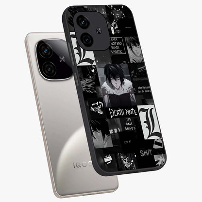 Midnight Chaos Mind Glass Case displayed in angled mockup highlighting chaotic artistic design with dramatic midnight aesthetic.