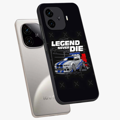 Midnight Racing Legacy Glass Case displayed in angled mockup highlighting dynamic automotive design with bold midnight aesthetic.